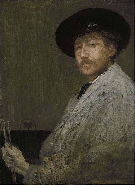 James Abbott Mcneill Whistler Arrangement in Gray Portrait of the Painter oil painting image